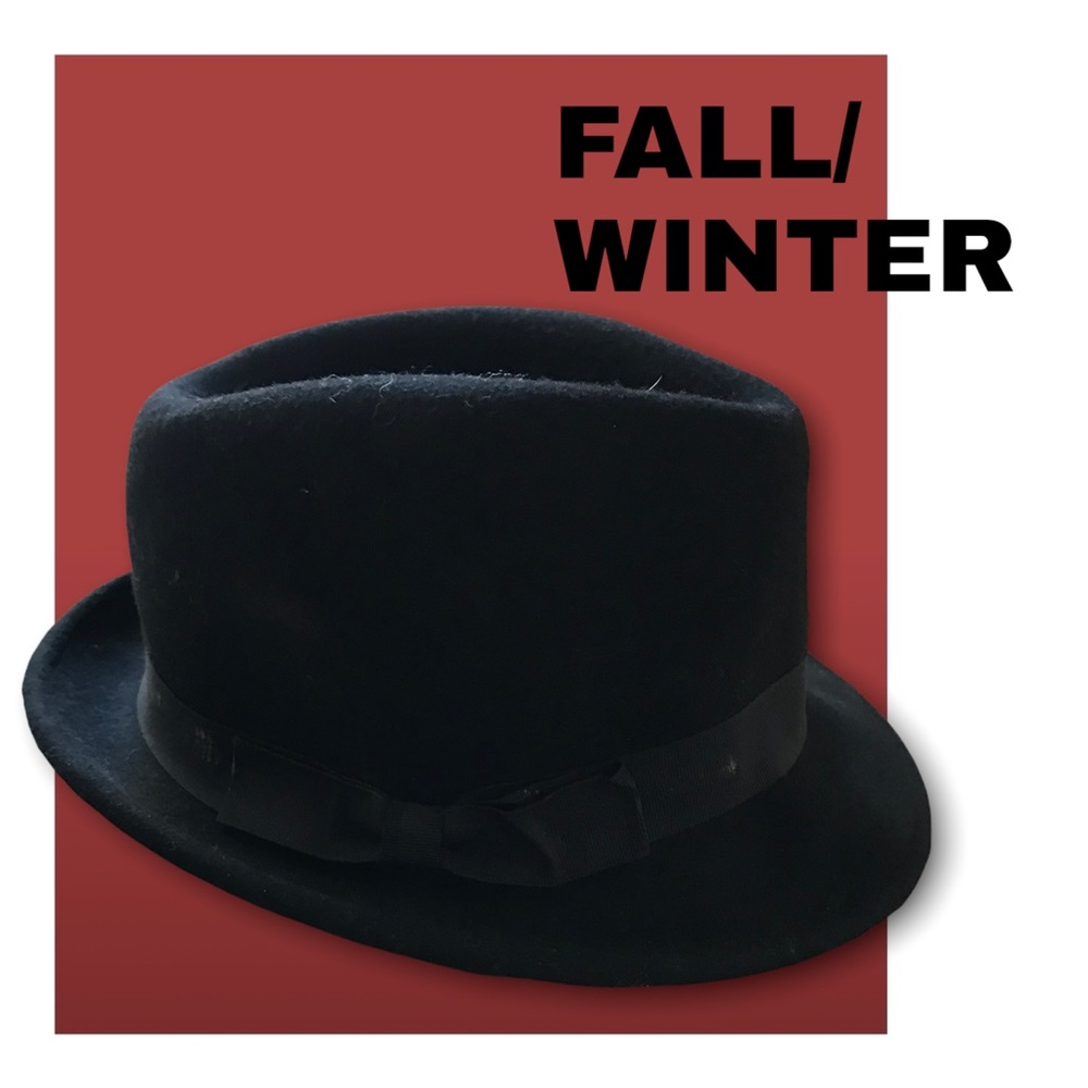 Black felt fedora